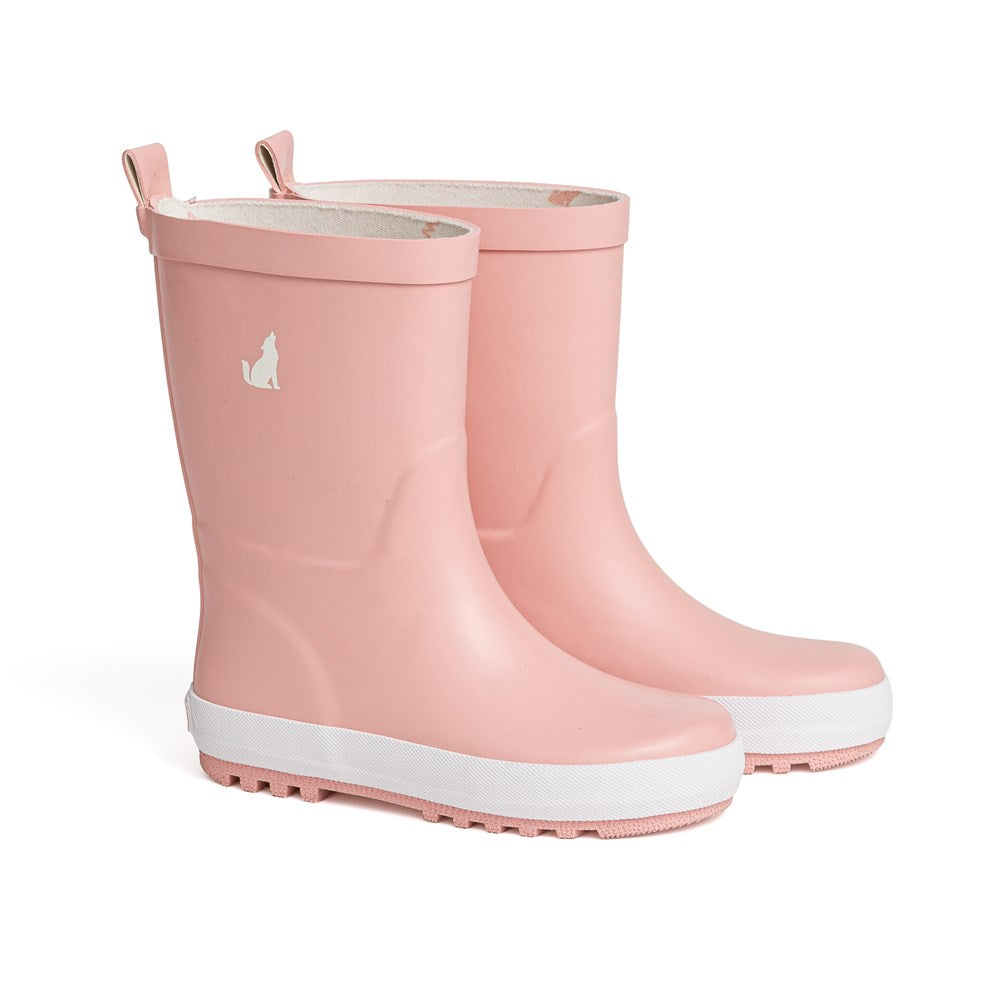 A Pair Of Crywolf Rainboots Blush - Side View